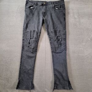 Arketype Distressed‎ Faded Black Mens Jeans Grunge Actual Size 39 x 32